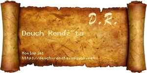 Deuch Renáta névjegykártya